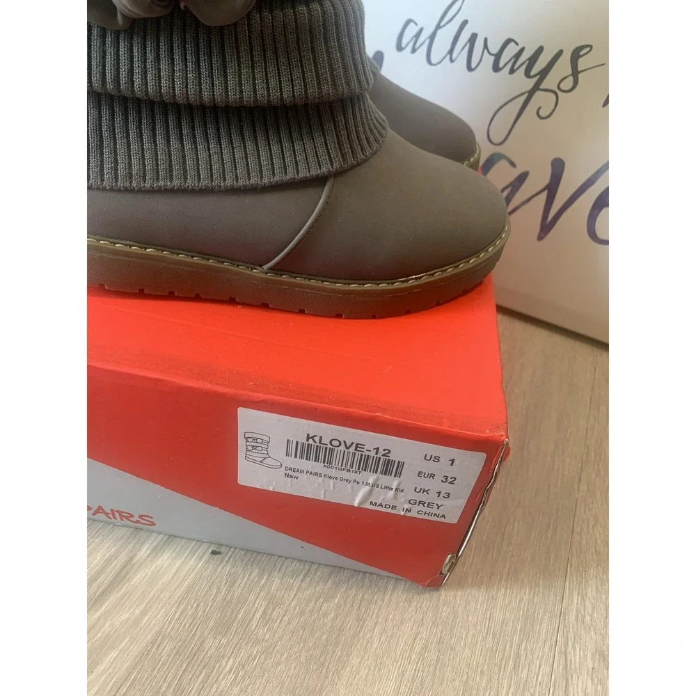 (16) Dream‎ pairs boots for girls grey color size 1